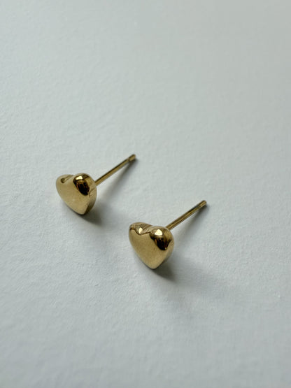 【P007】small heart pierce -gold/silver-