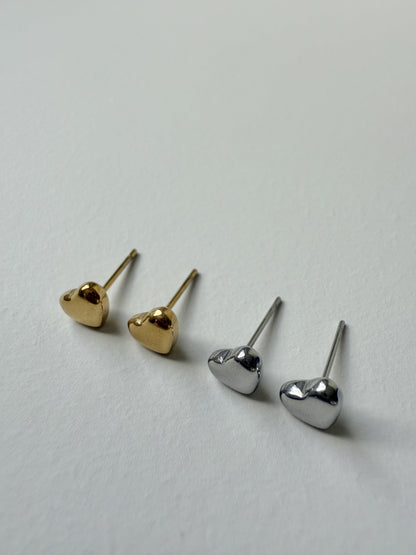 【P007】small heart pierce -gold/silver-