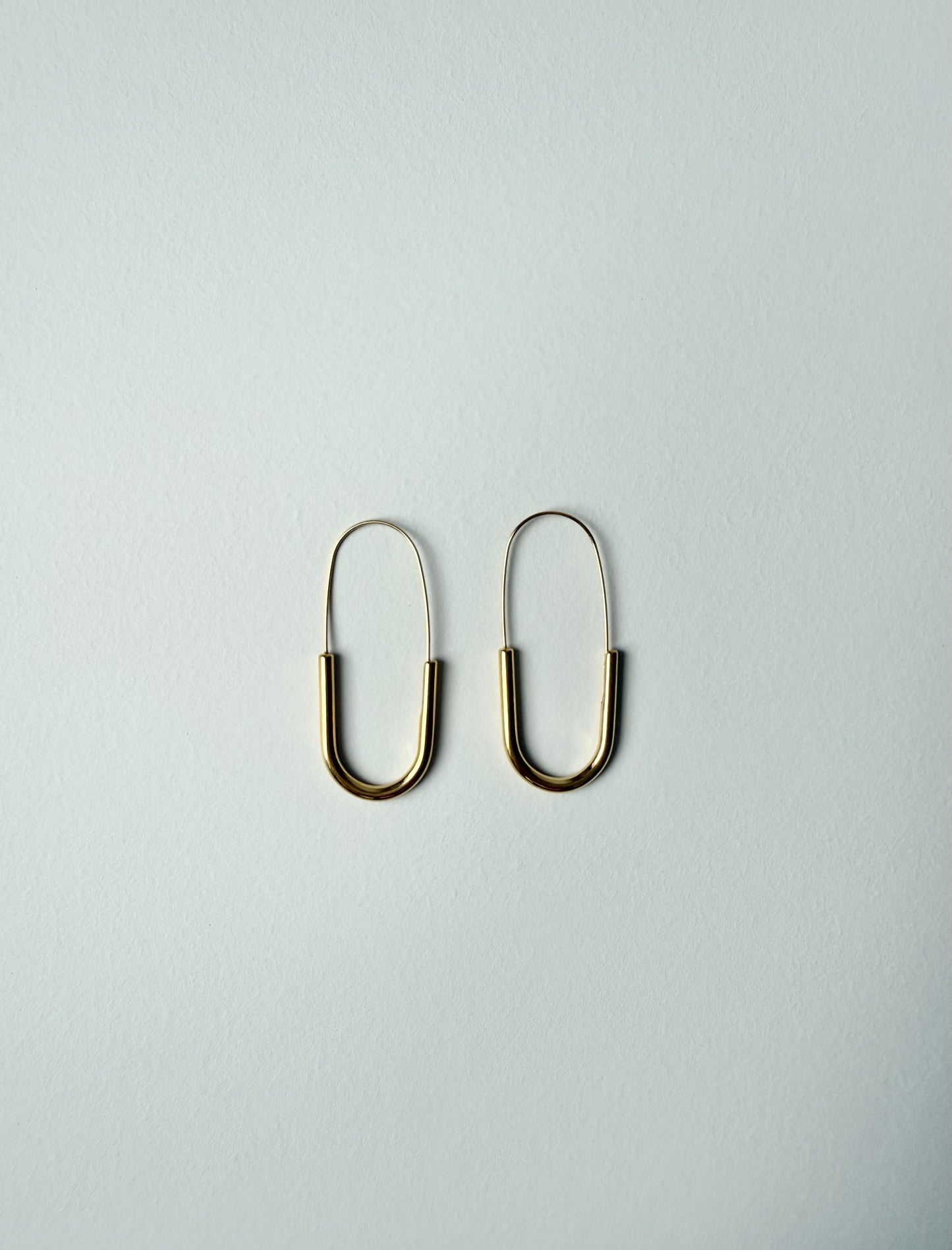 【P006】oval loop pierce-gold/silver-