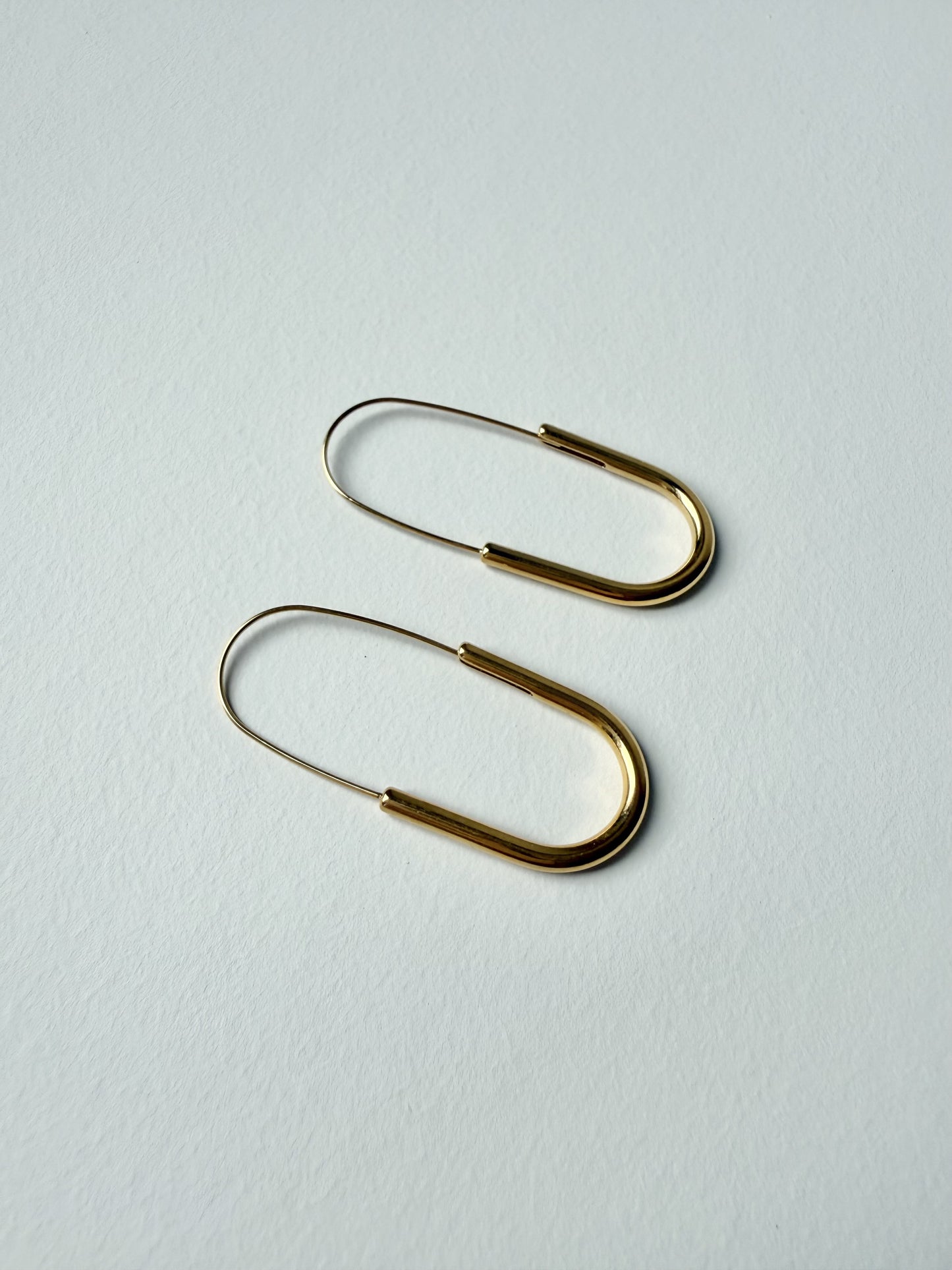 【P006】oval loop pierce-gold/silver-