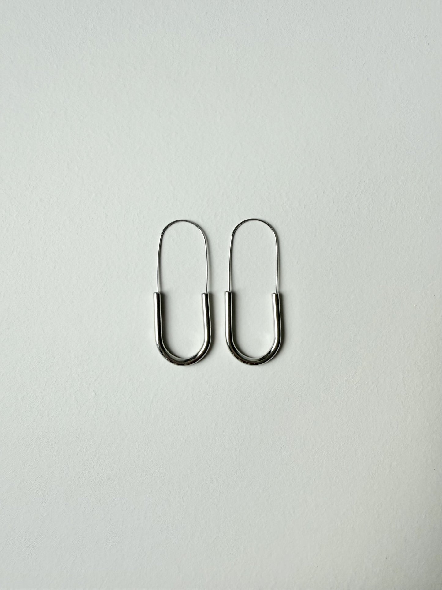 【P006】oval loop pierce-gold/silver-