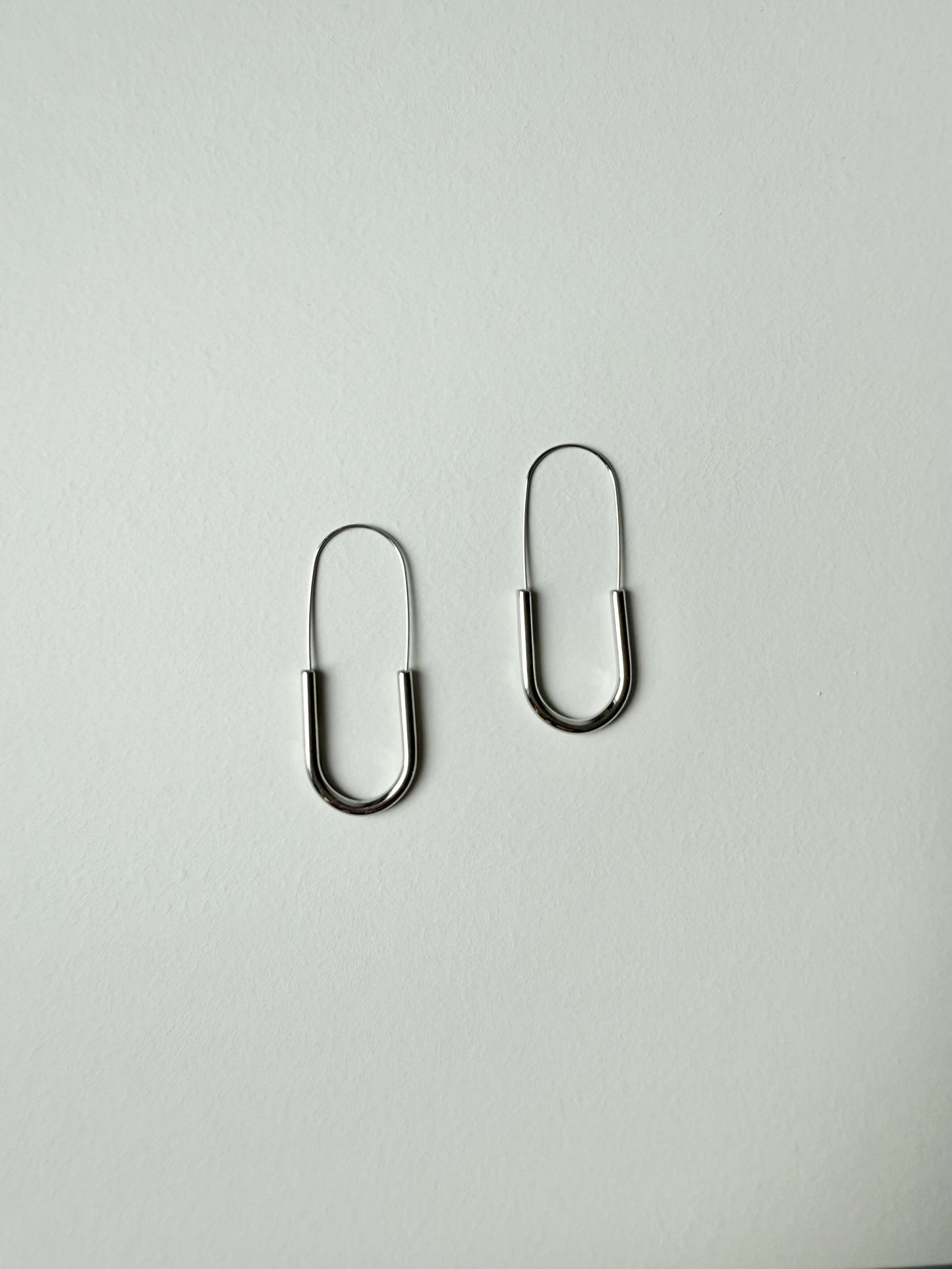 【P006】oval loop pierce-gold/silver-