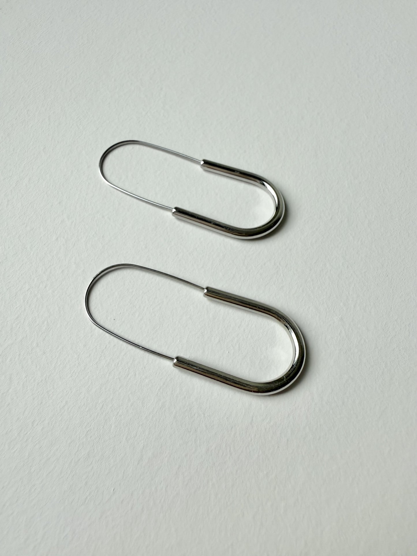【P006】oval loop pierce-gold/silver-