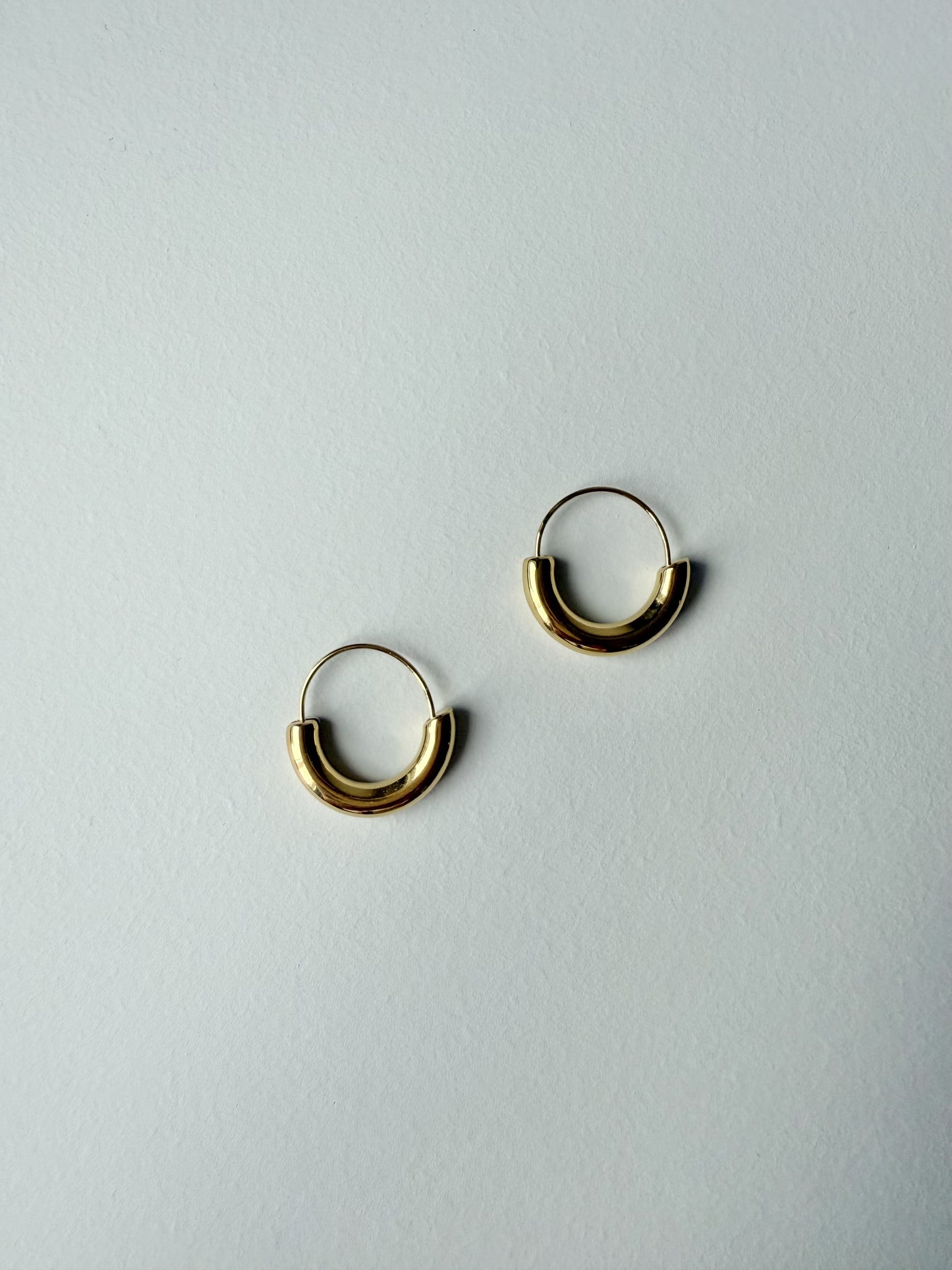 【P012】luna hoop pierce -gold/silver-