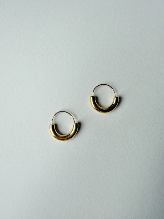 【P012】luna hoop pierce -gold/silver-