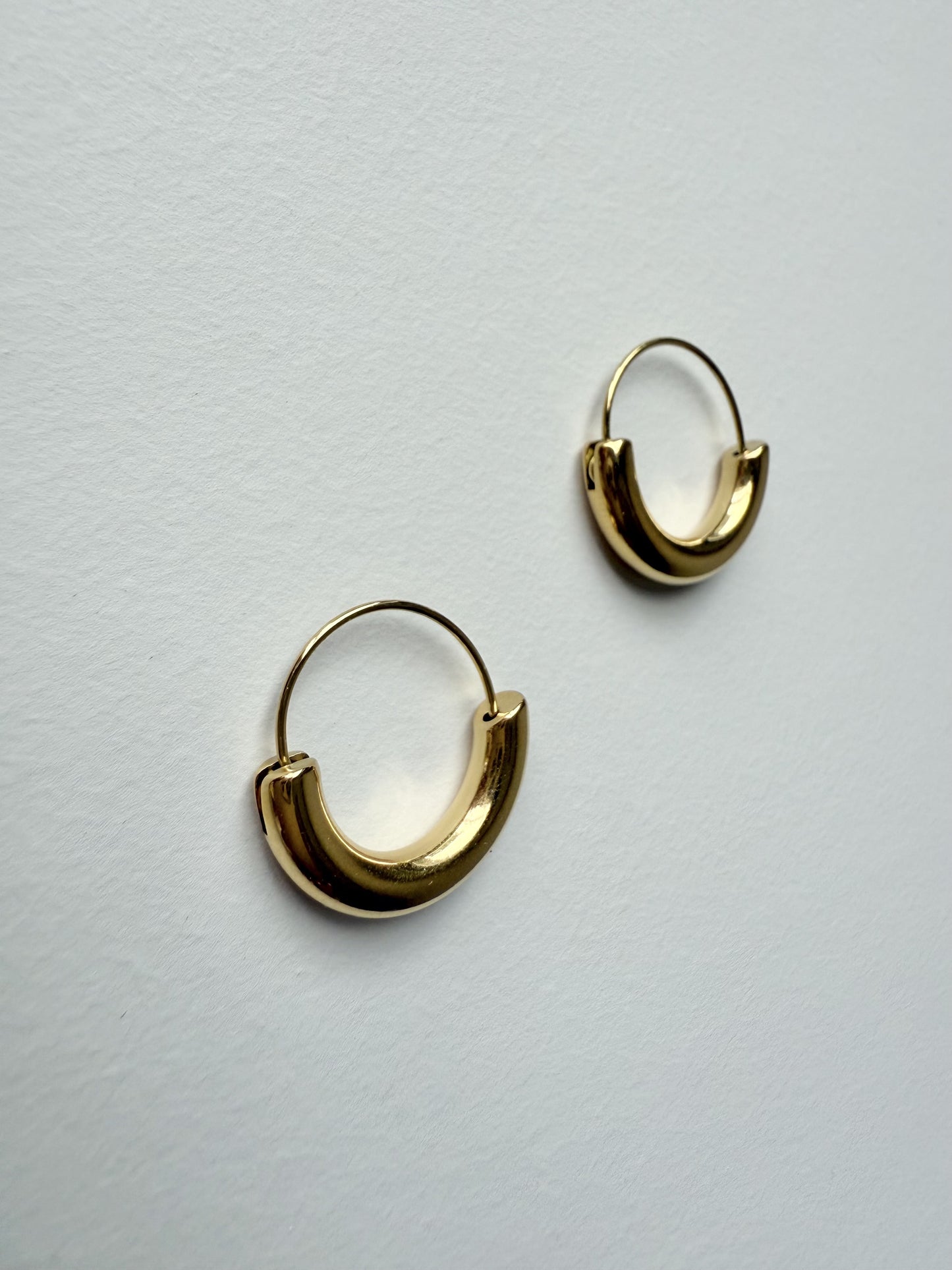 【P012】luna hoop pierce -gold/silver-