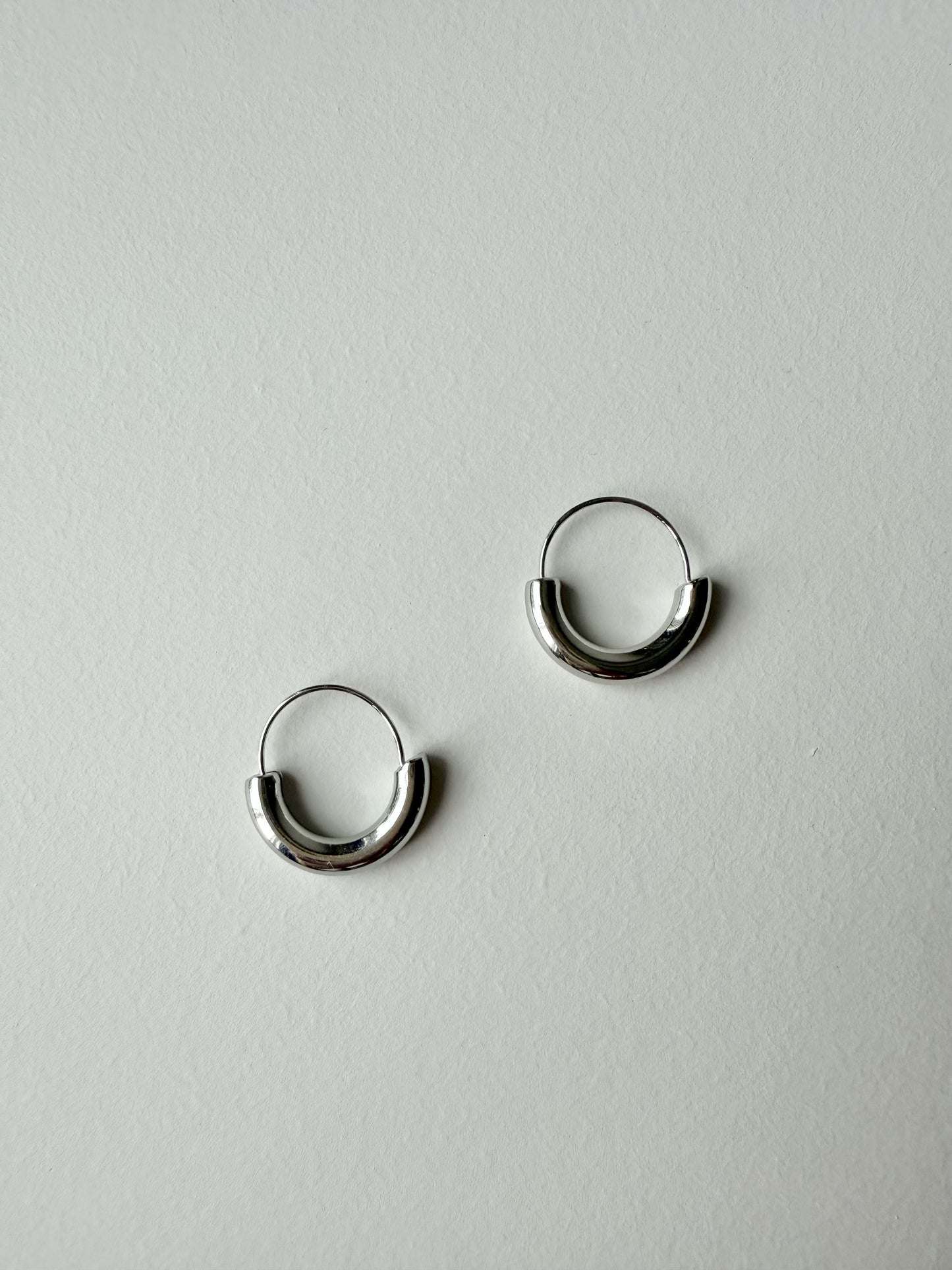 【P012】luna hoop pierce -gold/silver-