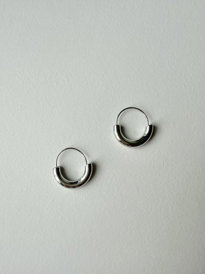 【P012】luna hoop pierce -gold/silver-
