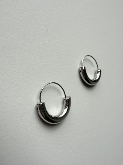 【P012】luna hoop pierce -gold/silver-