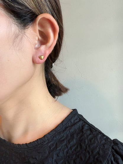 【P007】small heart pierce -gold/silver-